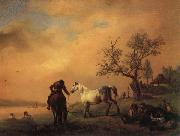 Philips Wouwerman Horses Being Watered Spain oil painting artist